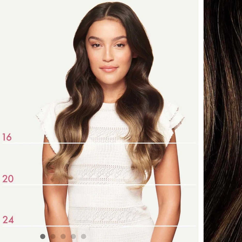 Luxy 24" Classic Dark Brown Balayage Clip-Ins - 24" (240g) Hair Extensions